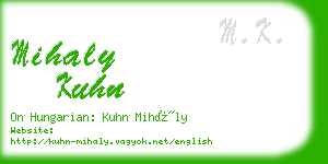 mihaly kuhn business card